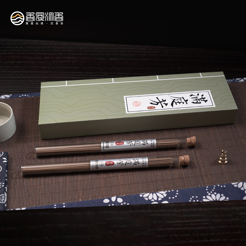 满庭芳-芽庄沉香线香20g玻璃管天然安神线香净化室内杀菌香冠沉香